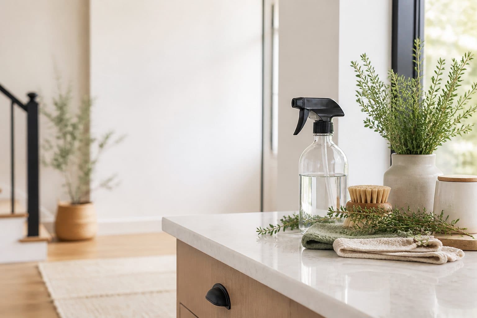 A bright, freshly cleaned Southern Oregon home interior